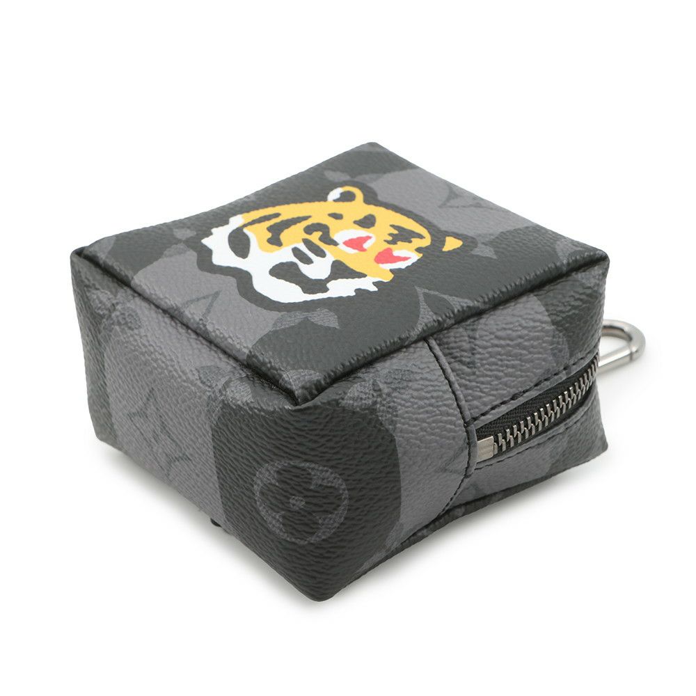 ルイヴィトン バッグチャーム モノグラム・エクリプス ポルト クレ・スクエアード MP3224 NIGOコラボ ブラック 黒