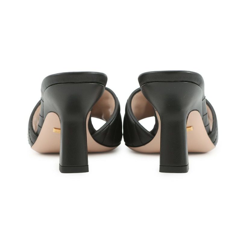 グッチ サンダル GGマーモント ミュール レザー レディースサイズ34 1/2 674839 GUCCI 靴 黒