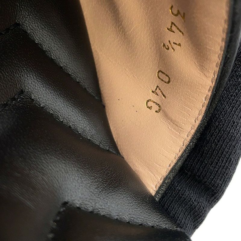 グッチ サンダル GGマーモント ミュール レザー レディースサイズ34 1/2 674839 GUCCI 靴 黒