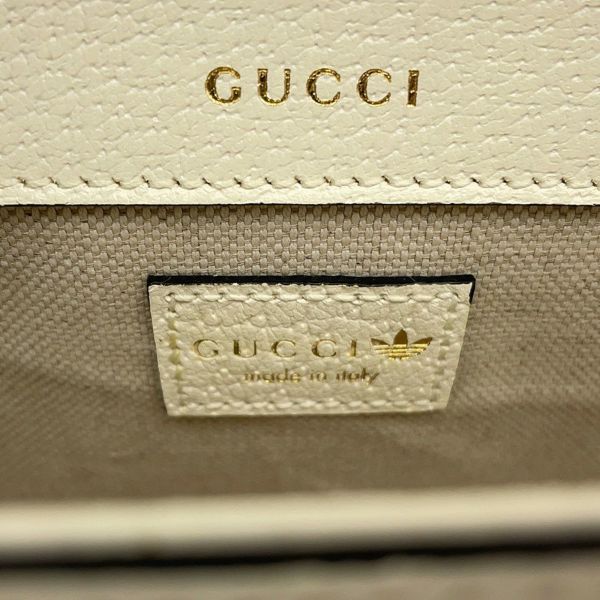 グッチ ショルダーバッグ ホースビット1955 アディダスコラボ レザー 659574 GUCCI 白 黒