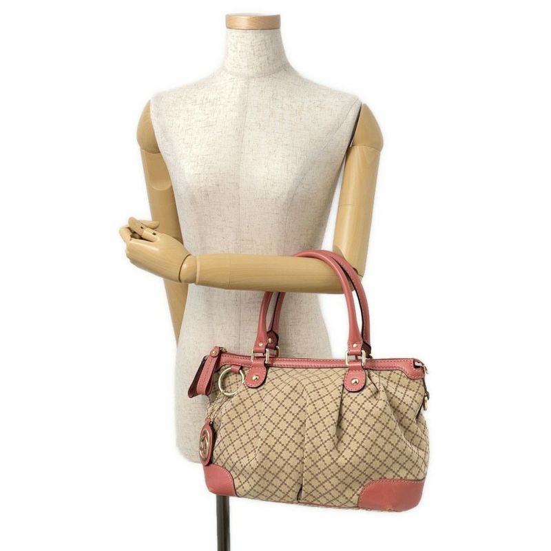 グッチ ハンドバッグ ディアマンテ スーキー キャンバス/レザー 247902 GUCCI バッグ 2wayショルダーバッグ