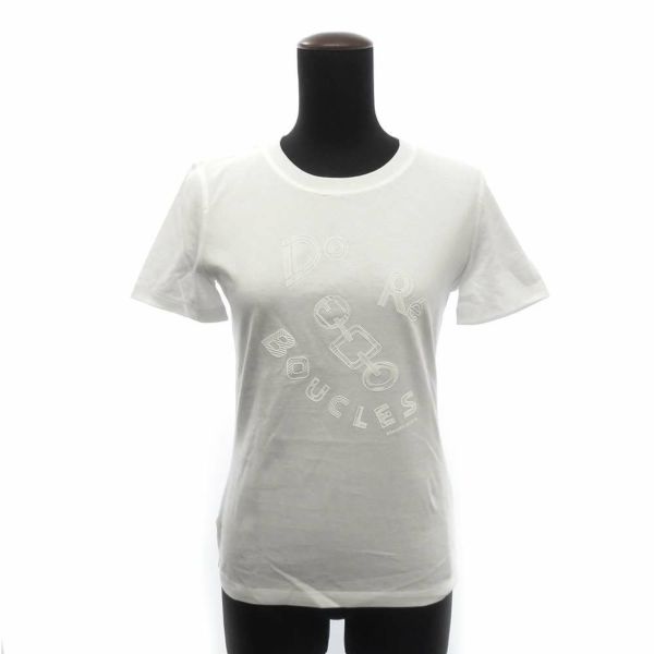 エルメス Tシャツ ド・レ・ブックル マイクロ コットン レディースサイズ34 HERMES トップス 白 |  中古・新品ブランド販売ギャラリーレア公式通販
