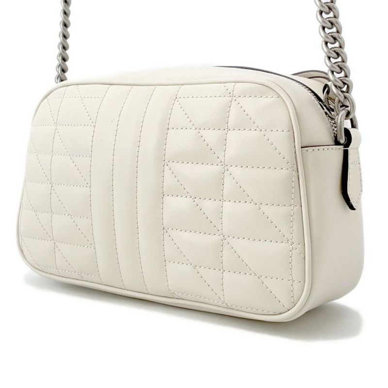 グッチ ショルダーバッグ GGマーモント キルティング スモール レザー 846312 GUCCI バッグ 白 アウトレット品