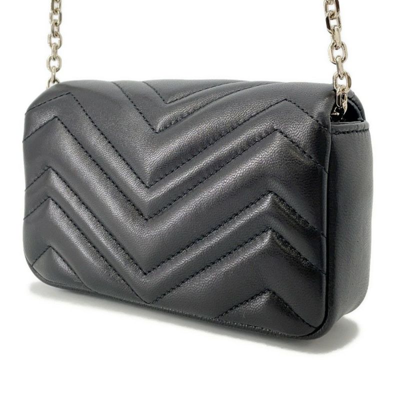 グッチ ショルダーバッグ GGマーモント キルティング ミニ レザー 841290 GUCCI バッグ 黒