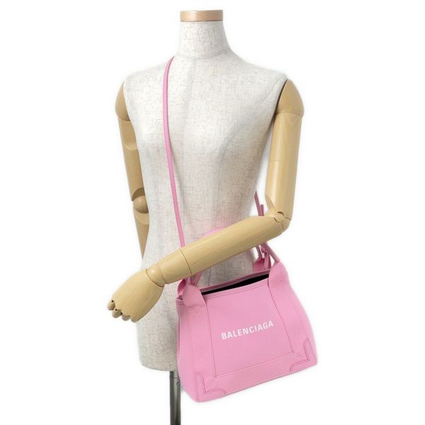 バレンシアガ ハンドバッグ ネイビーカバス XS 390346 ポーチ付 BALENCIAGA 2wayショルダーバッグ
