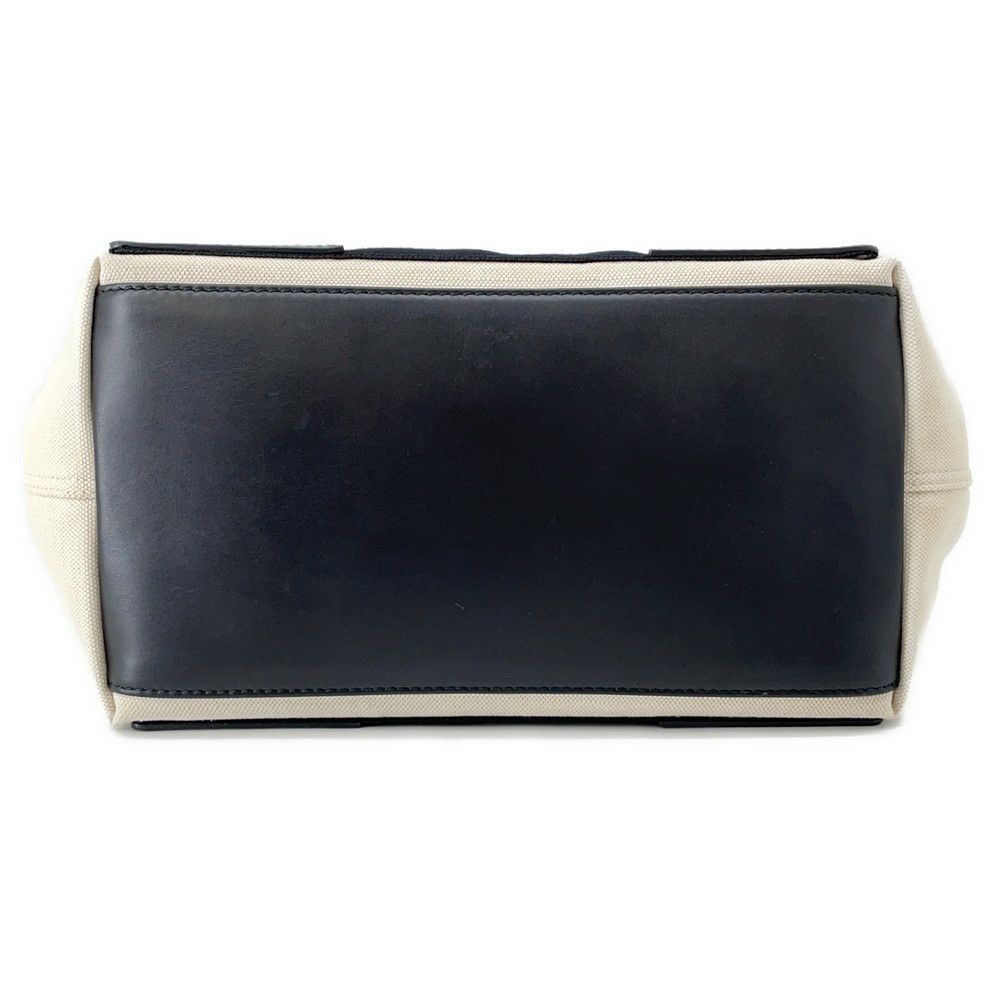 バレンシアガ トートバッグ ネイビーカバス S ポーチ付 339933 BALENCIAGA 黒 白