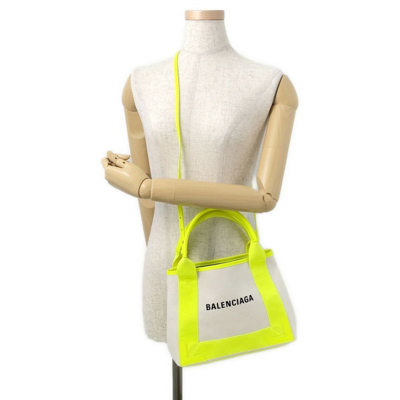バレンシアガ ハンドバッグ ネイビーカバス XS 390346 ポーチ付 BALENCIAGA 2wayショルダーバッグ
