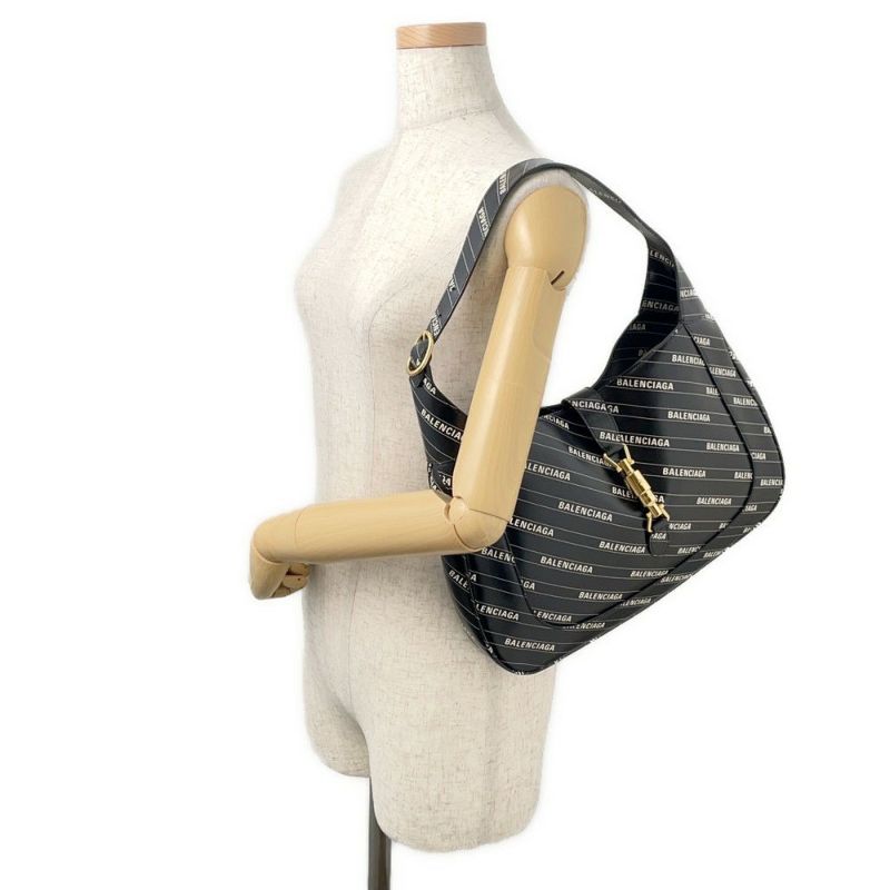 バレンシアガ ショルダーバッグ ザ・ハッカー プロジェクト ジャッキー1961 ミディアム 636712 グッチコラボ 黒