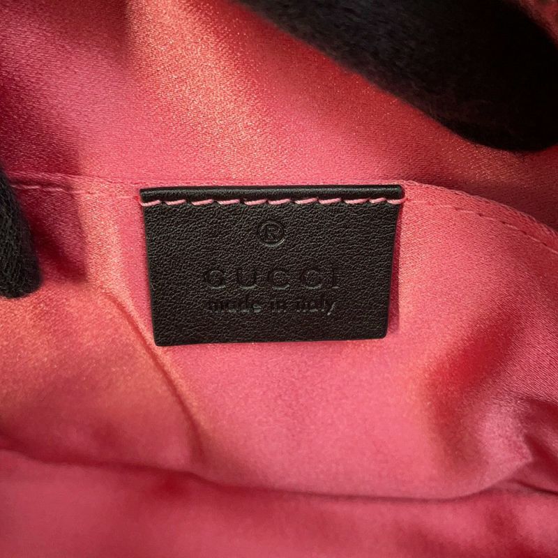 グッチ ウエストバッグ GGマーモント キルティング レザー/ベロア 476434 GUCCI バッグ ウエストポーチ 黒