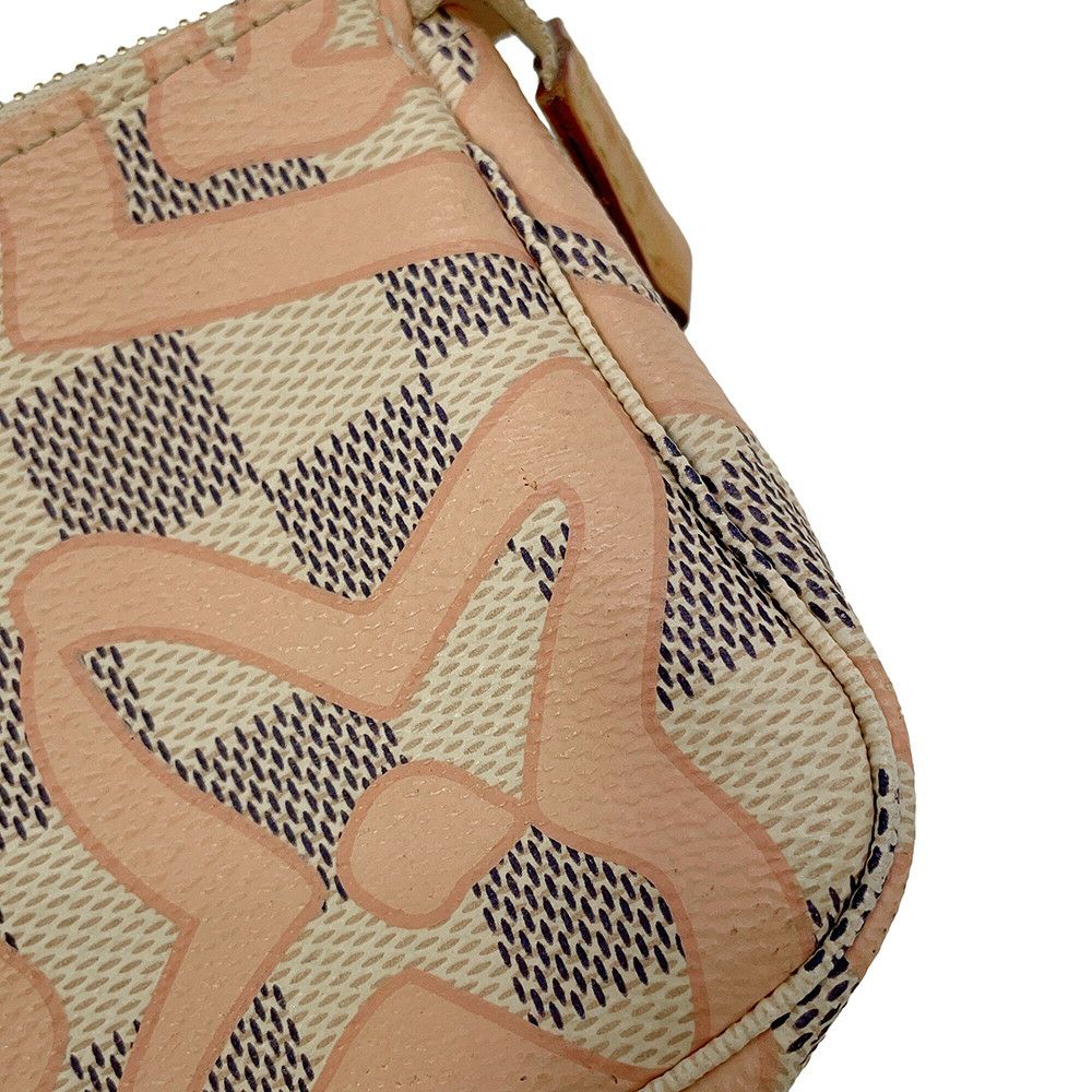 ルイヴィトン ポーチ ダミエ・アズール/タヒチ ミニポシェット・アクセソワール N60051 LOUIS VUITTON