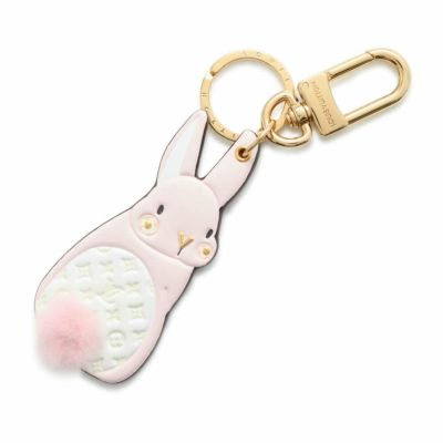 ルイヴィトン キーホルダー LV バニー モノグラム ミンクファー M01560 