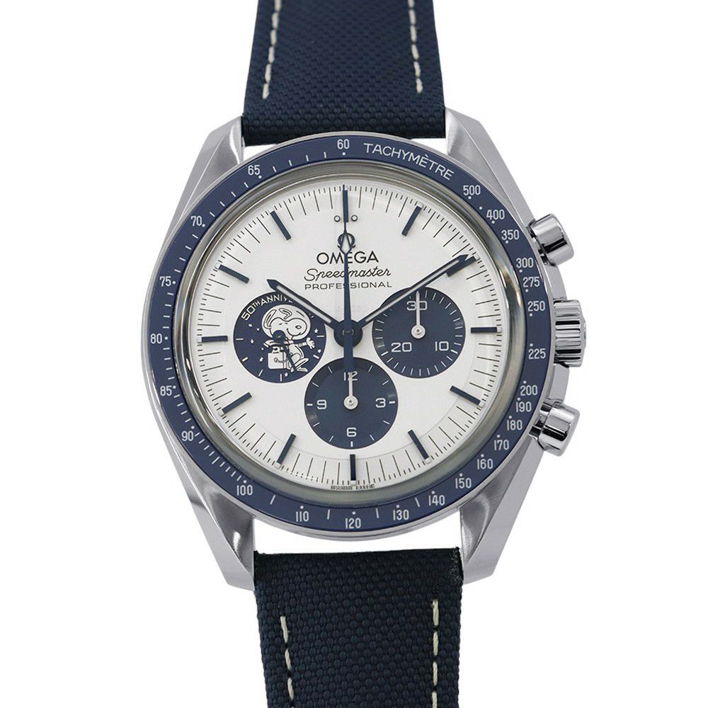 オメガ スピードマスター 50周年記念モデル シルバー スヌーピー アワード 310.32.42.50.02.001 シルバー文字盤