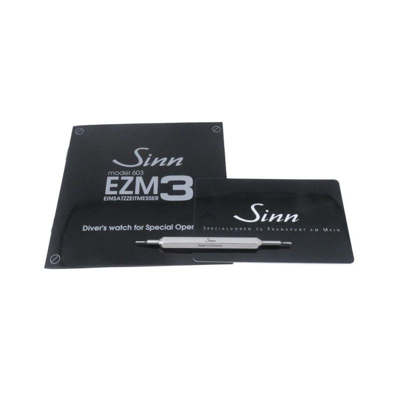 ジン 603 EZM3 603.EZM-3 Sinn 腕時計 黒文字盤