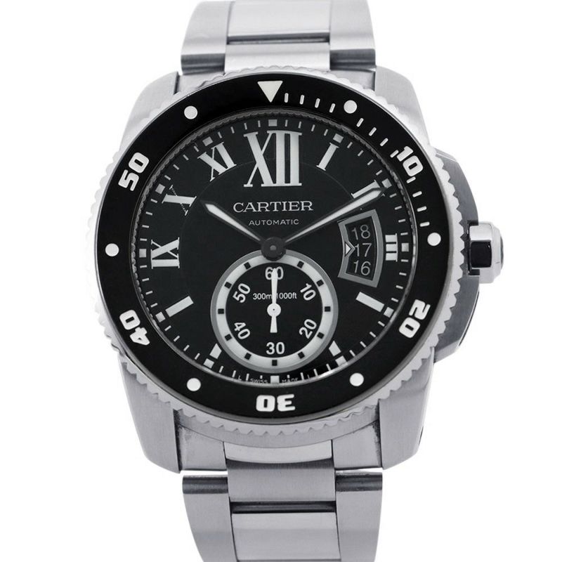 カルティエ カリブル ドゥ カルティエ ダイバー W7100057 Cartier 腕時計 黒文字盤