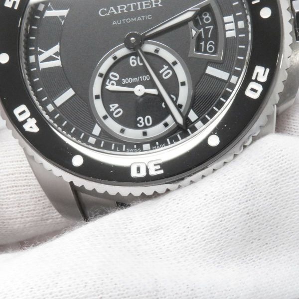 カルティエ カリブル ドゥ カルティエ ダイバー W7100057 Cartier 腕時計 黒文字盤