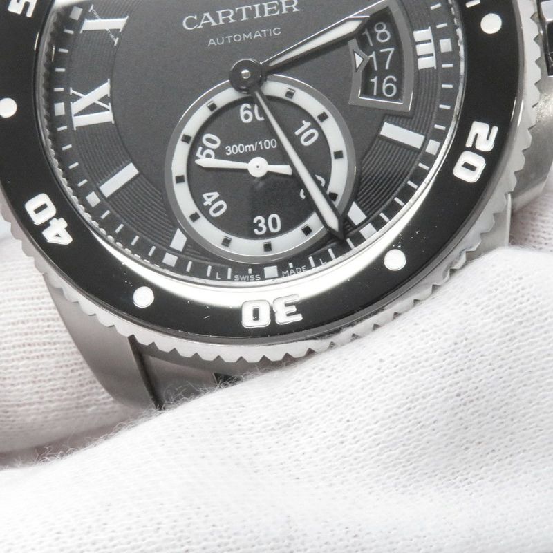 カルティエ カリブル ドゥ カルティエ ダイバー W7100057 Cartier 腕時計 黒文字盤