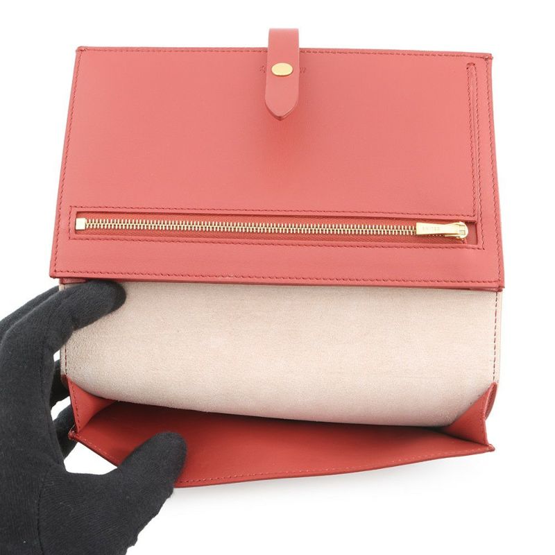 セリーヌ 長財布 ラージ ストラップ マルチファクション レザー 104873 CELINE 二つ折り バイカラー