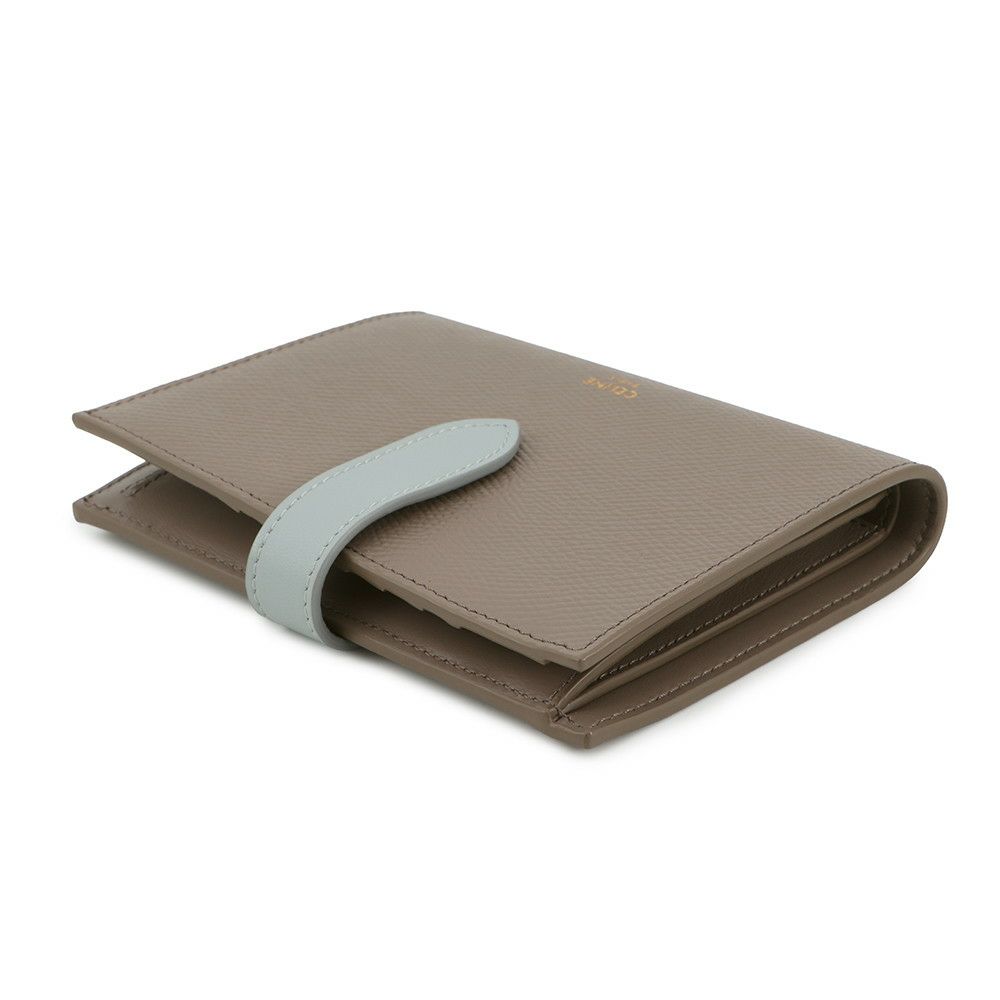 セリーヌ 二つ折り財布 ミディアム ストラップウォレット バイカラー グレインドカーフレザー 10B643BRU CELINE セール品
