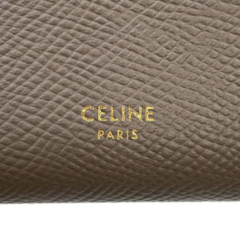 セリーヌ 二つ折り財布 ミディアム ストラップウォレット バイカラー グレインドカーフレザー 10B643BRU CELINE セール品