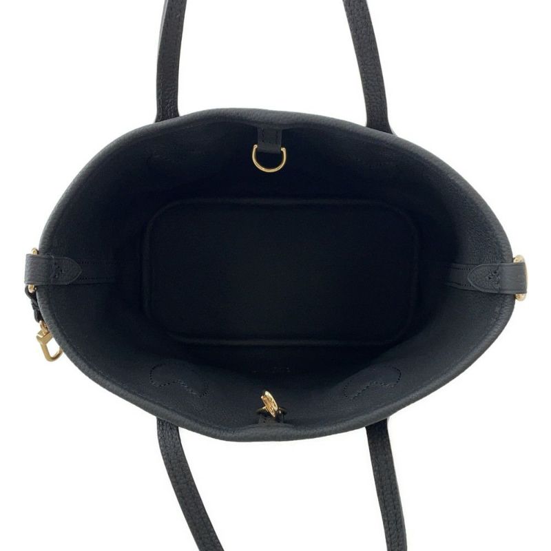 ルイヴィトン トートバッグ モノグラム/グレインレザー ネヴァーフル・インサイドアウトBB M12099 2wayショルダー 黒 ブラック