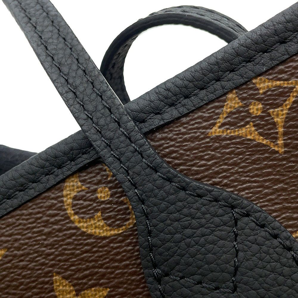 ルイヴィトン トートバッグ モノグラム/グレインレザー ネヴァーフル・インサイドアウトBB M12099 2wayショルダー 黒 ブラック