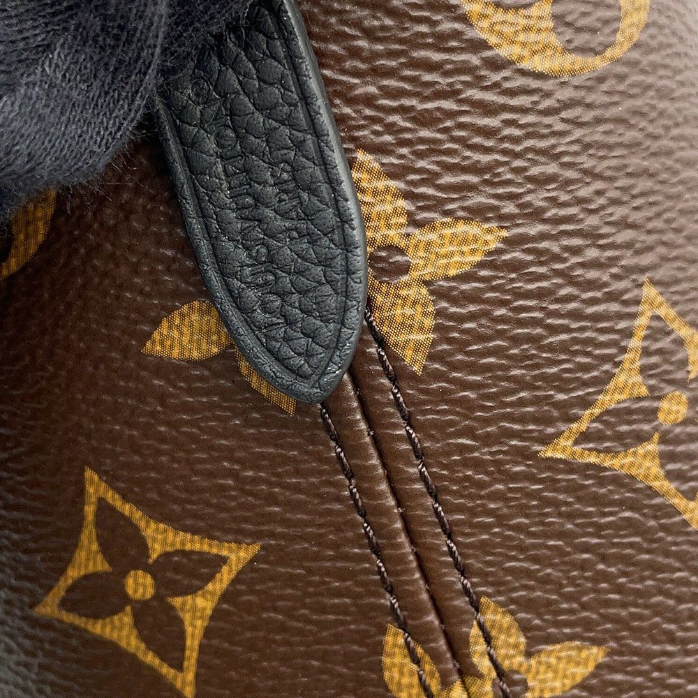 ルイヴィトン トートバッグ モノグラム/グレインレザー ネヴァーフル・インサイドアウトBB M12099 2wayショルダー 黒 ブラック