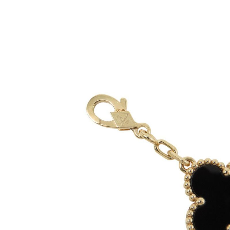 ヴァンクリーフ&アーペル ネックレス ヴィンテージ アルハンブラ ネックレス 10モチーフ オニキス K18YGイエローゴールド VCARA42700