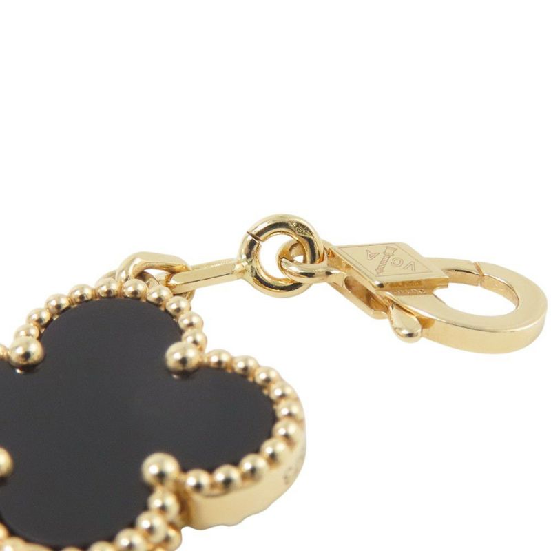 ヴァンクリーフ&アーペル ネックレス ヴィンテージ アルハンブラ ネックレス 10モチーフ オニキス K18YGイエローゴールド VCARA42700