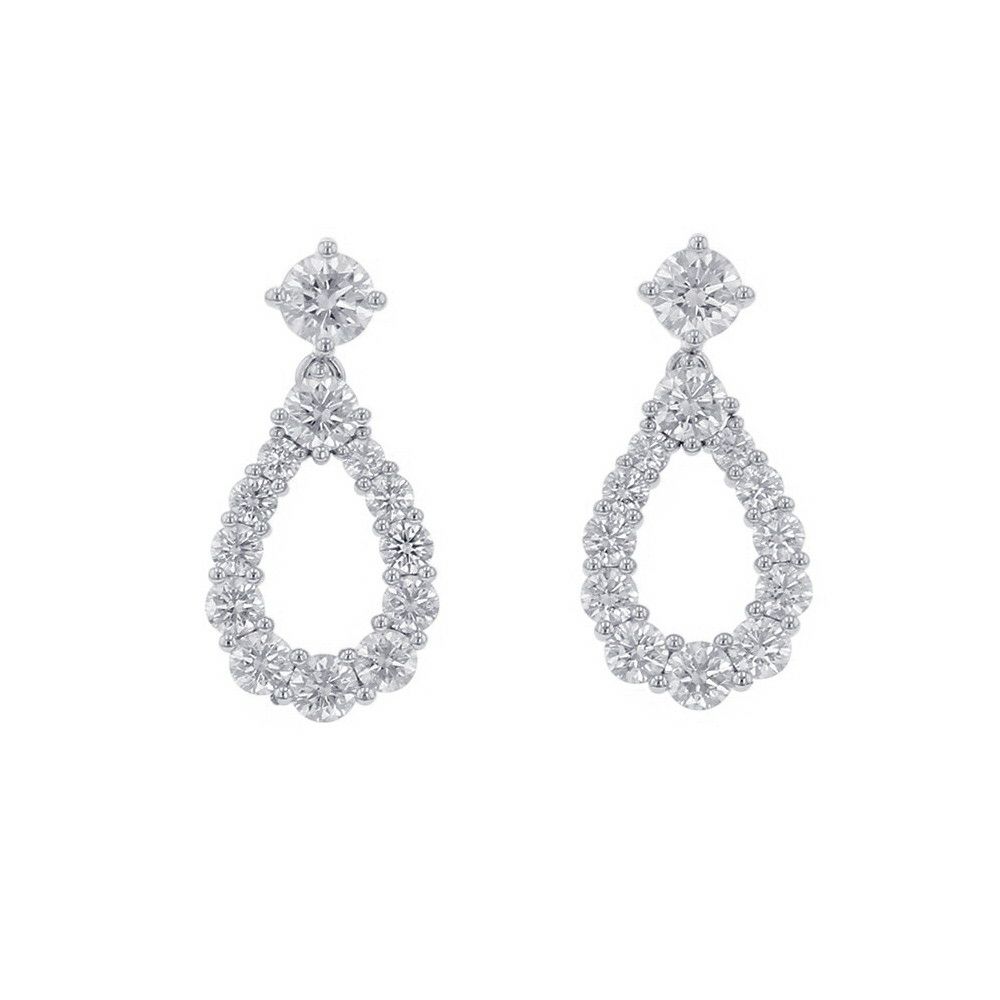 ハリーウィンストン ピアス ループ・イヤリング ミディアム ダイヤモンド 26P 計約1.55ct Pt950プラチナ EADPRDMDLP