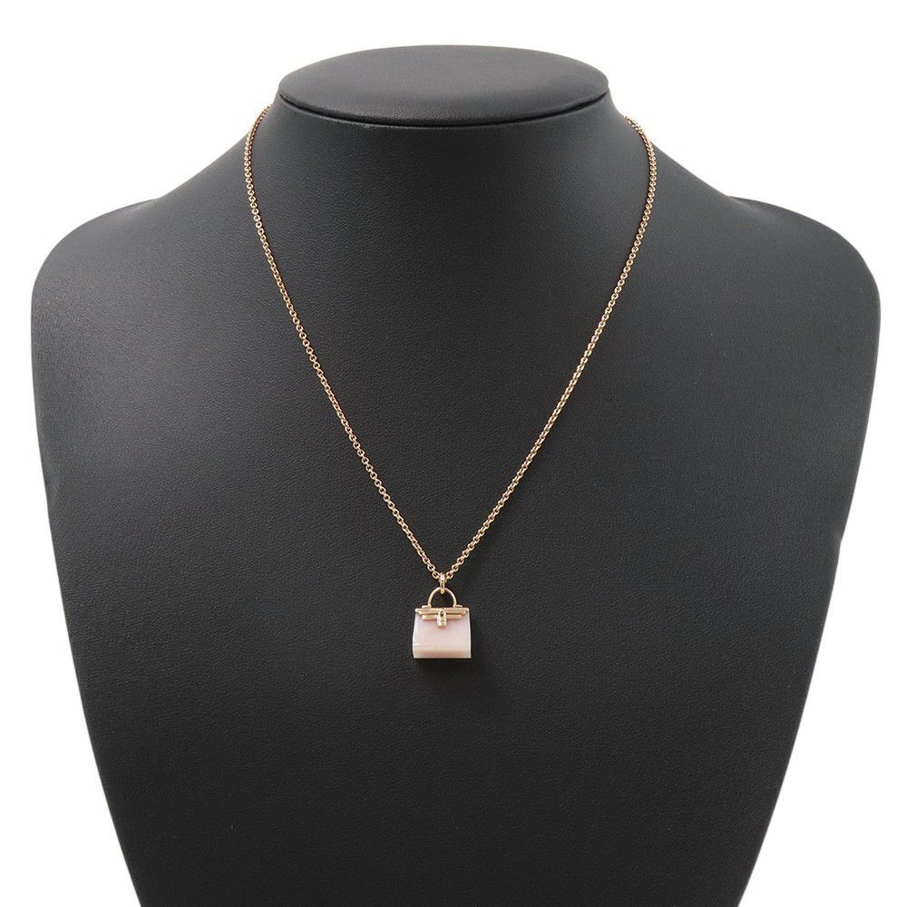 エルメス ネックレス アミュレット ケリー ペンダント ピンクオパール K18PGピンクゴールド HERMES Amulettes Kelly