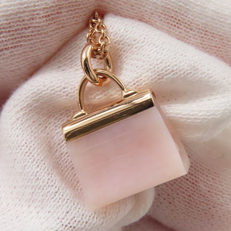 エルメス ネックレス アミュレット ケリー ペンダント ピンクオパール K18PGピンクゴールド HERMES Amulettes Kelly