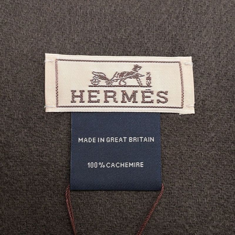 エルメス マフラーレクトヴェルソ リバーシブル ブラック/カフェ カシミヤ HERMES ストール メンズ