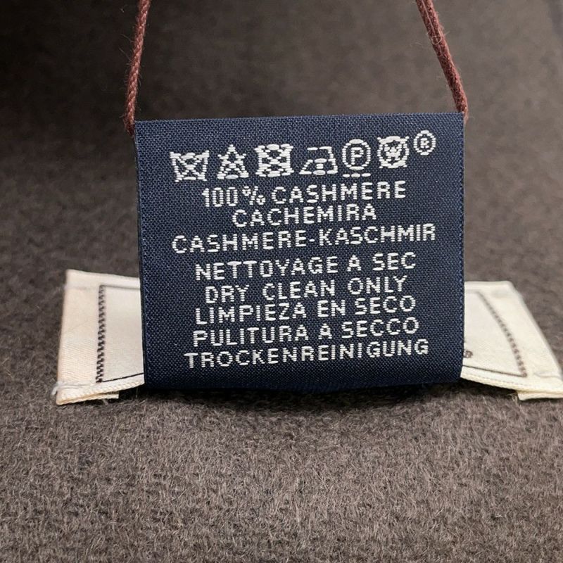 エルメス マフラーレクトヴェルソ リバーシブル ブラック/カフェ カシミヤ HERMES ストール メンズ