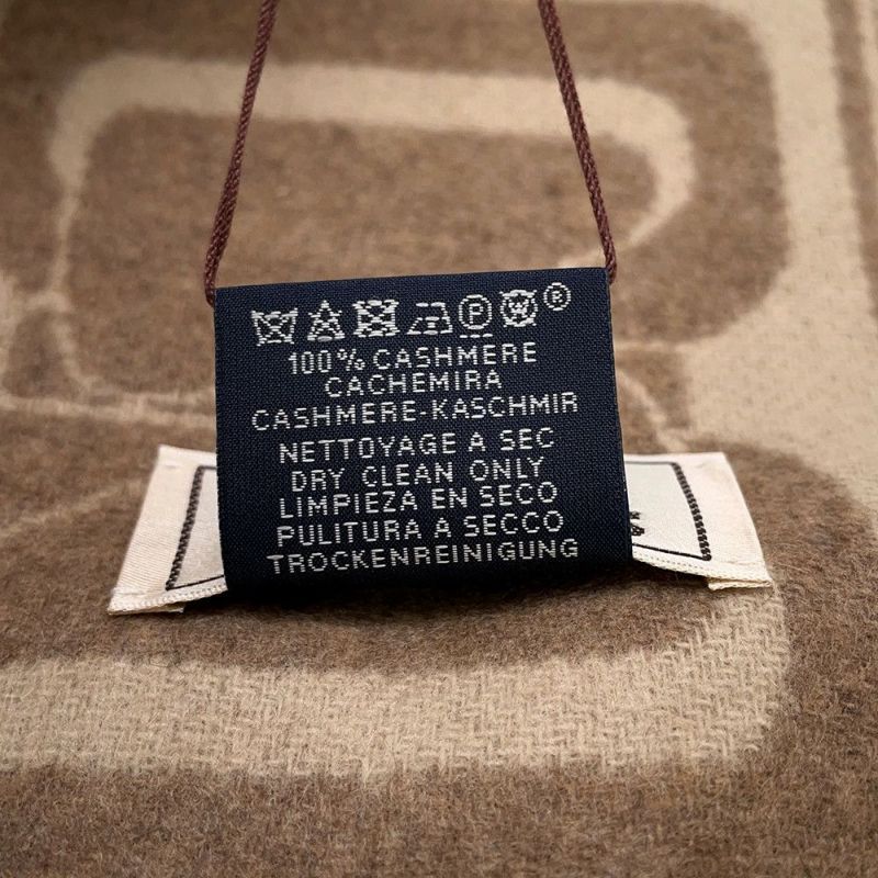 エルメス マフラー クリック・セ・ヌエ マロン・グラッセ/クレ カシミヤ バイカラー HERMES ストール
