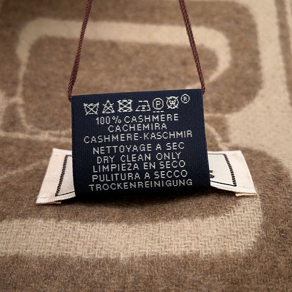 エルメス マフラー クリック・セ・ヌエ マロン・グラッセ/クレ カシミヤ バイカラー HERMES ストール