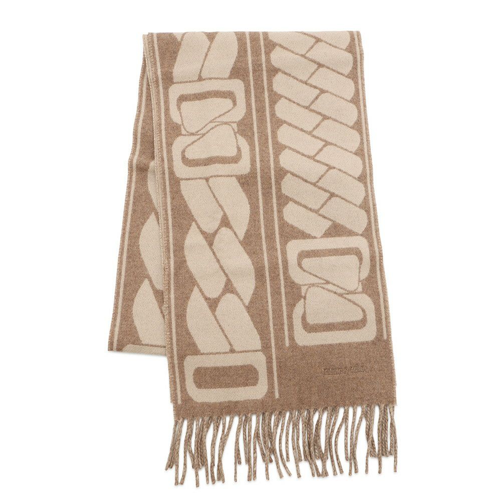 エルメス マフラー カマイユ ジャカード カシミヤ HERMES メンズ