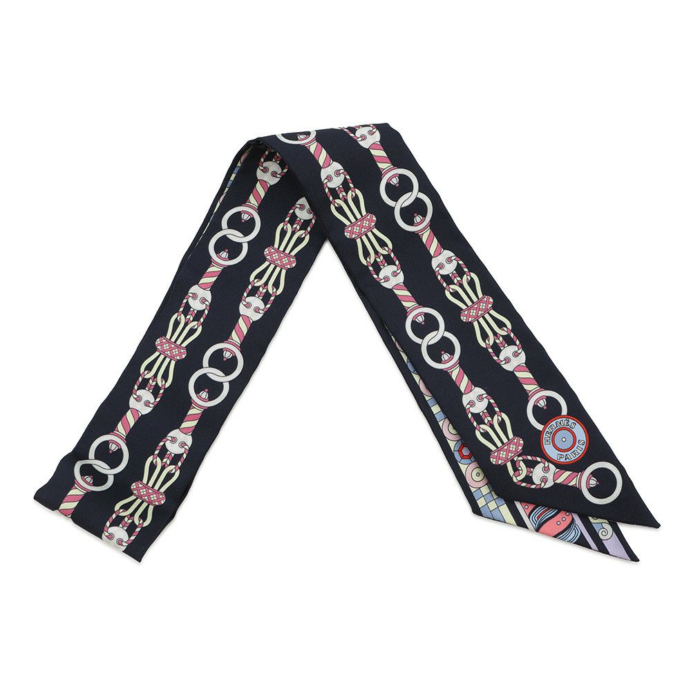 エルメス スカーフ ツイリー ハーネスの薔薇窓 Harnais en Rosace HERMES シルクツイル 2022秋冬