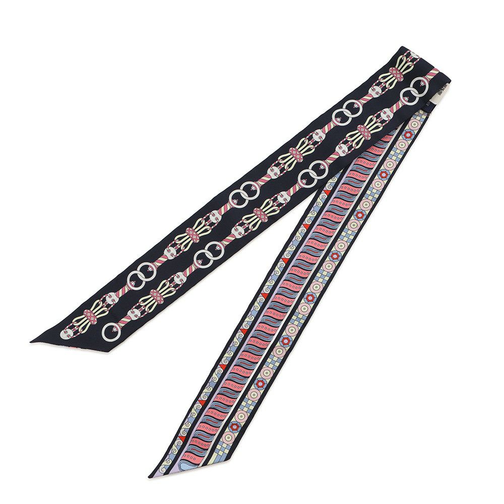 エルメス スカーフ ツイリー ハーネスの薔薇窓 Harnais en Rosace HERMES シルクツイル 2022秋冬