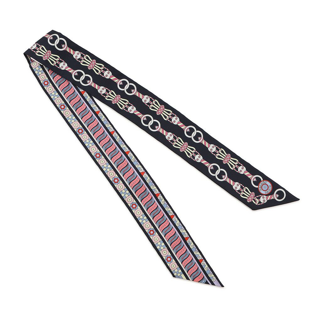 エルメス スカーフ ツイリー ハーネスの薔薇窓 Harnais en Rosace HERMES シルクツイル 2022秋冬