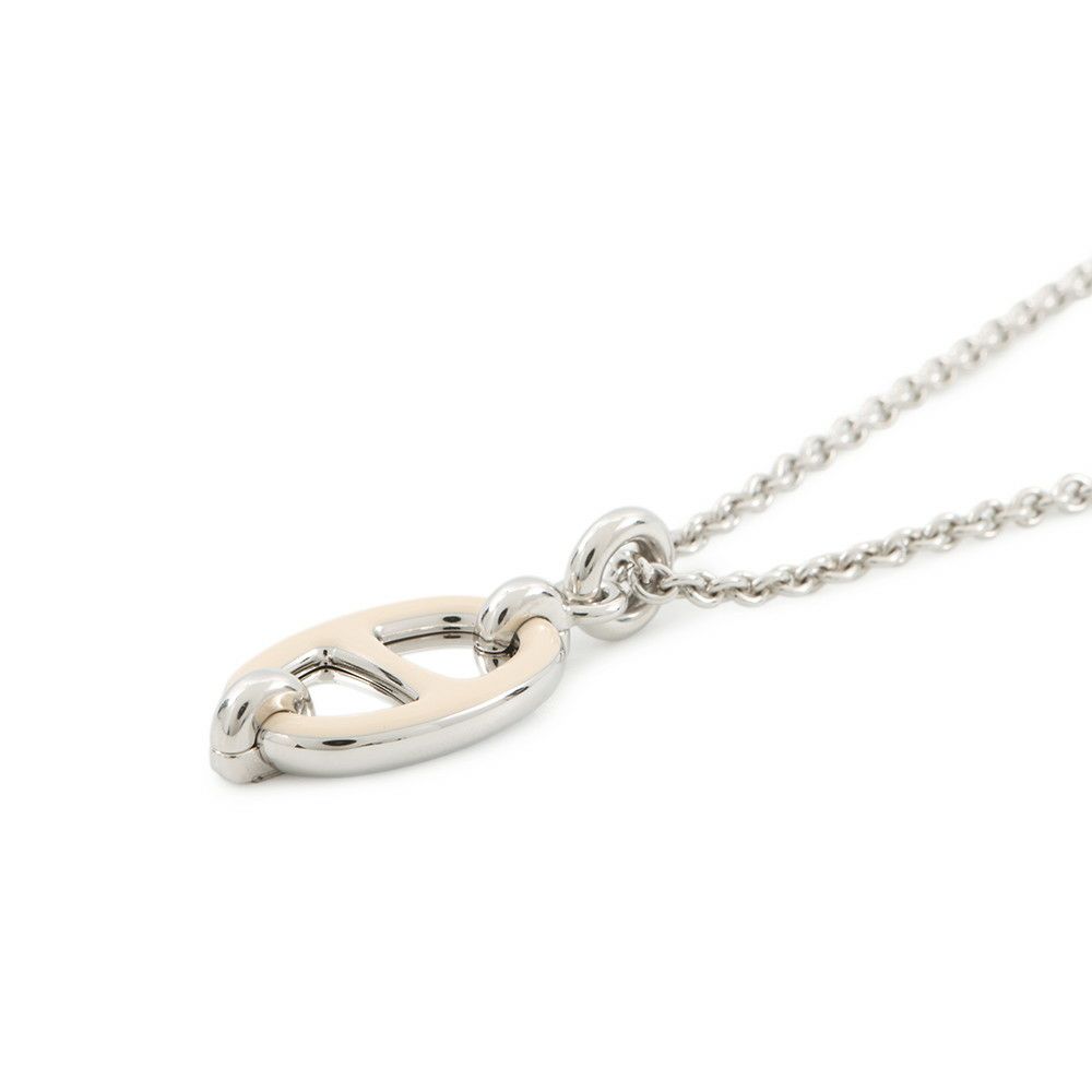 エルメス ネックレス ペンダント ミニ・マイヨン PM クレーム/シルバー金具 HERMES アクセサリー