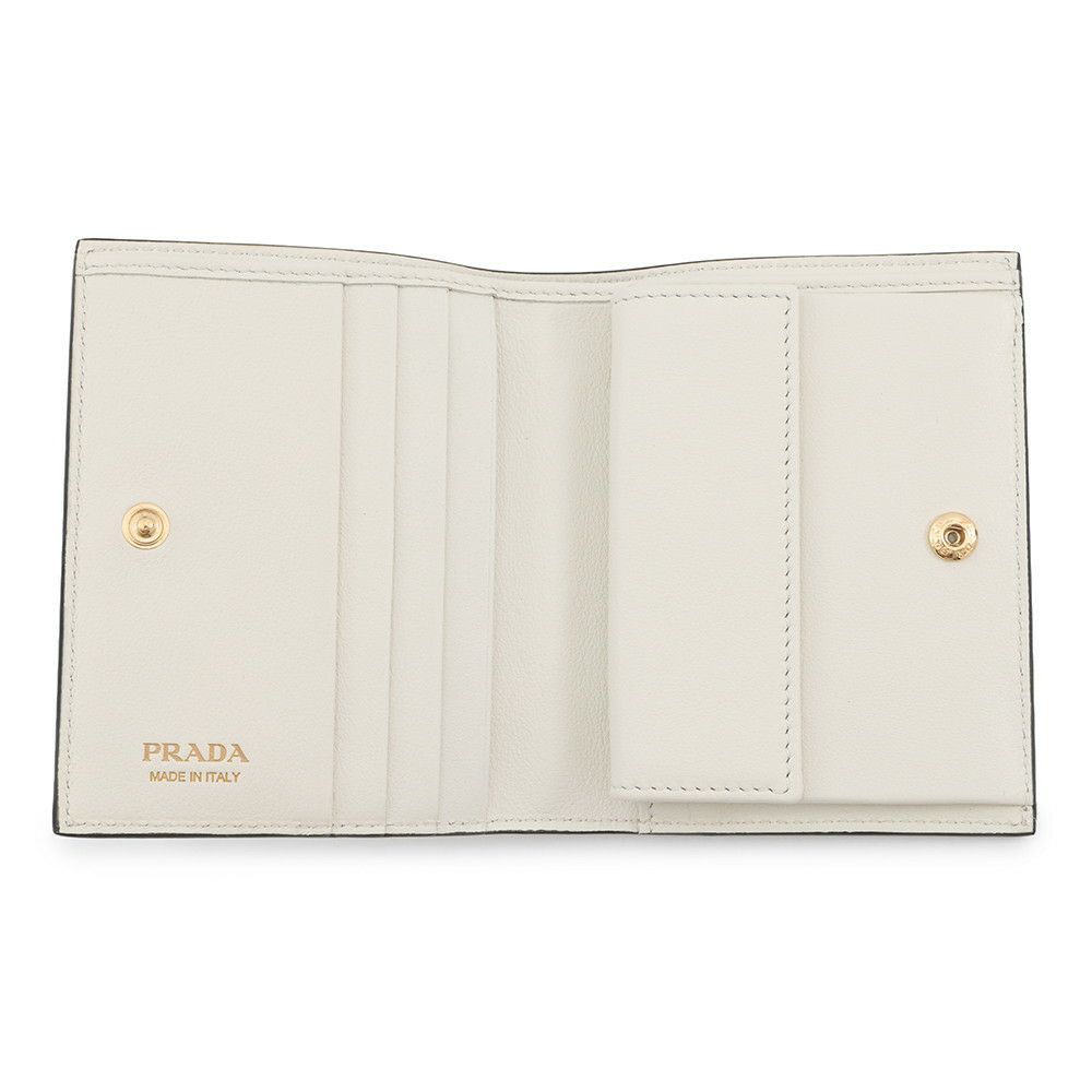 プラダ 二つ折り財布 コンパクトウォレット レザー 1MV204 PRADA 白