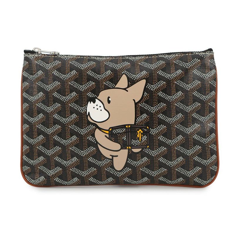 ゴヤール ポーチ マーカージュアート セナPM PVC レザー SENAT2PMLTY09CL09P GOYARD 黒 ブラウン 限定