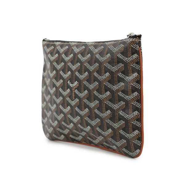 ゴヤール ポーチ マーカージュアート セナPM PVC レザー SENAT2PMLTY09CL09P GOYARD 黒 ブラウン 限定