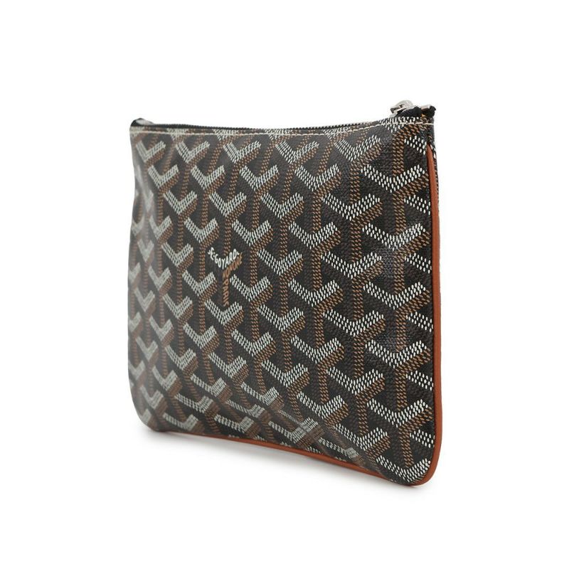 ゴヤール ポーチ マーカージュアート セナPM PVC レザー SENAT2PMLTY09CL09P GOYARD 黒 ブラウン 限定