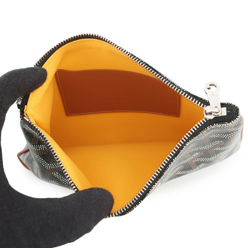ゴヤール ポーチ マーカージュアート セナPM PVC レザー SENAT2PMLTY09CL09P GOYARD 黒 ブラウン 限定
