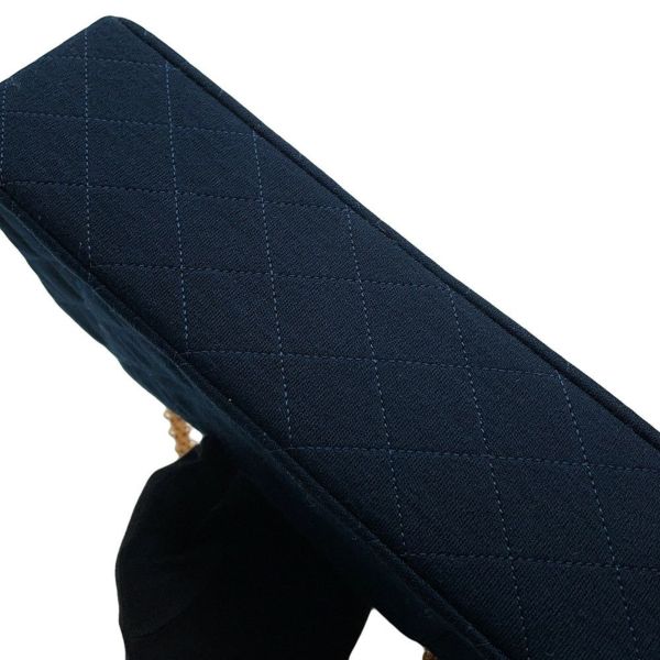 シャネル チェーンショルダーバッグ マトラッセ25 ココマーク ダブルチェーン コットンジャージー A01112  CHANEL バッグ