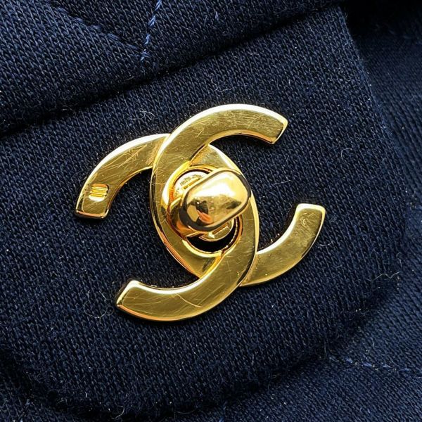 シャネル チェーンショルダーバッグ マトラッセ25 ココマーク ダブルチェーン コットンジャージー A01112  CHANEL バッグ