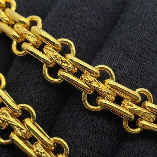 シャネル チェーンショルダーバッグ マトラッセ25 ココマーク ダブルチェーン コットンジャージー A01112  CHANEL バッグ