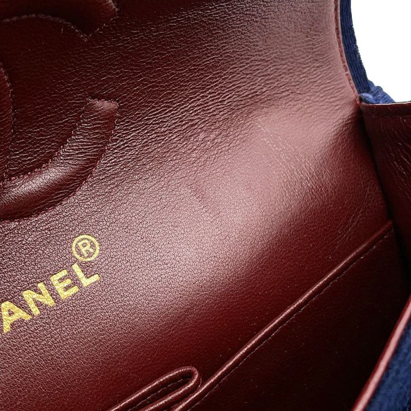 シャネル チェーンショルダーバッグ マトラッセ25 ココマーク ダブルチェーン コットンジャージー A01112  CHANEL バッグ