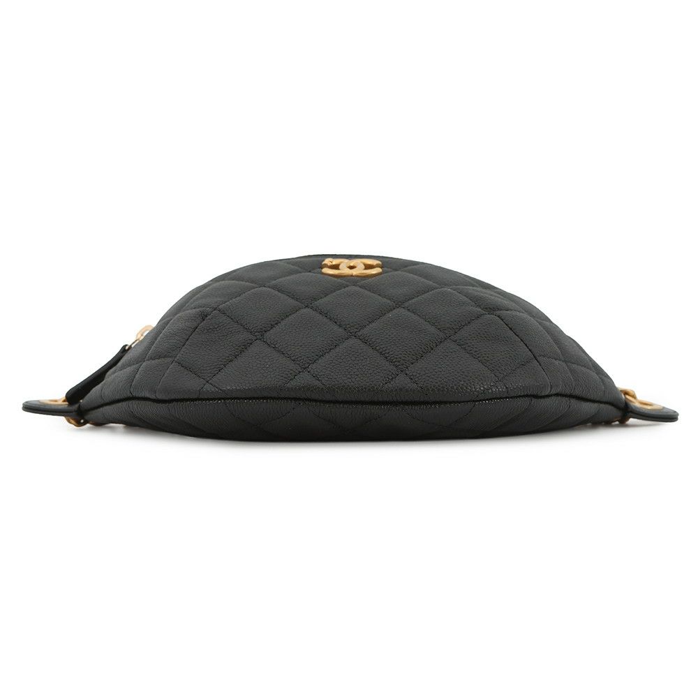 シャネル ボディバッグ ココマーク マトラッセ ハートチェーン キャビアスキン AP3761 CHANEL 黒 ショルダーバッグ